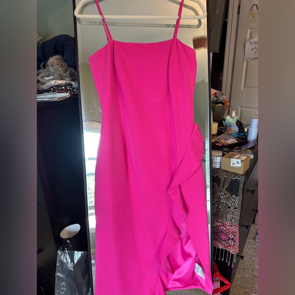 NWT Bardot Carmelle Bright Pink Cocktail Dress